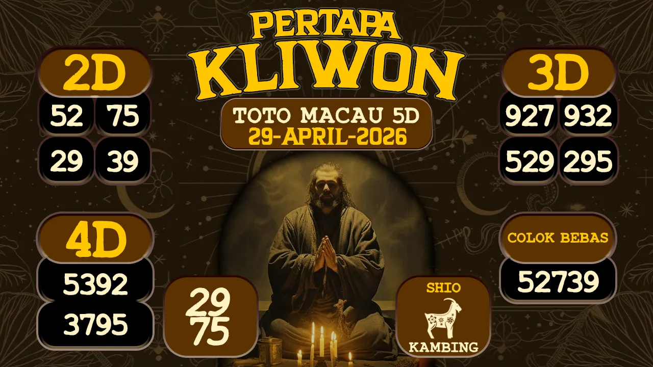 syair Pertapa Kliwon Toto Macau 5D 29 04 2026