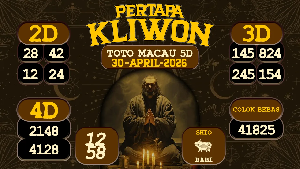 syair Pertapa Kliwon Toto Macau 5D 30 04 2026