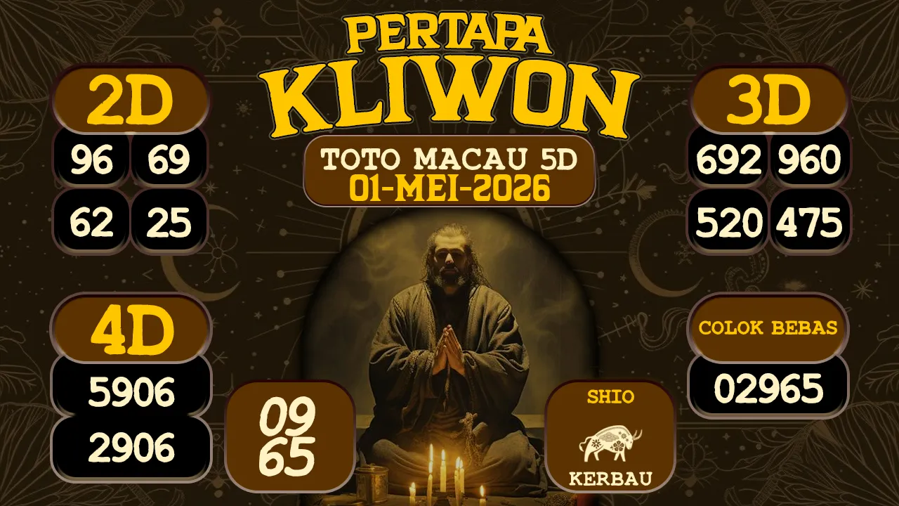 syair Pertapa Kliwon Toto Macau 5D 01 05 2026