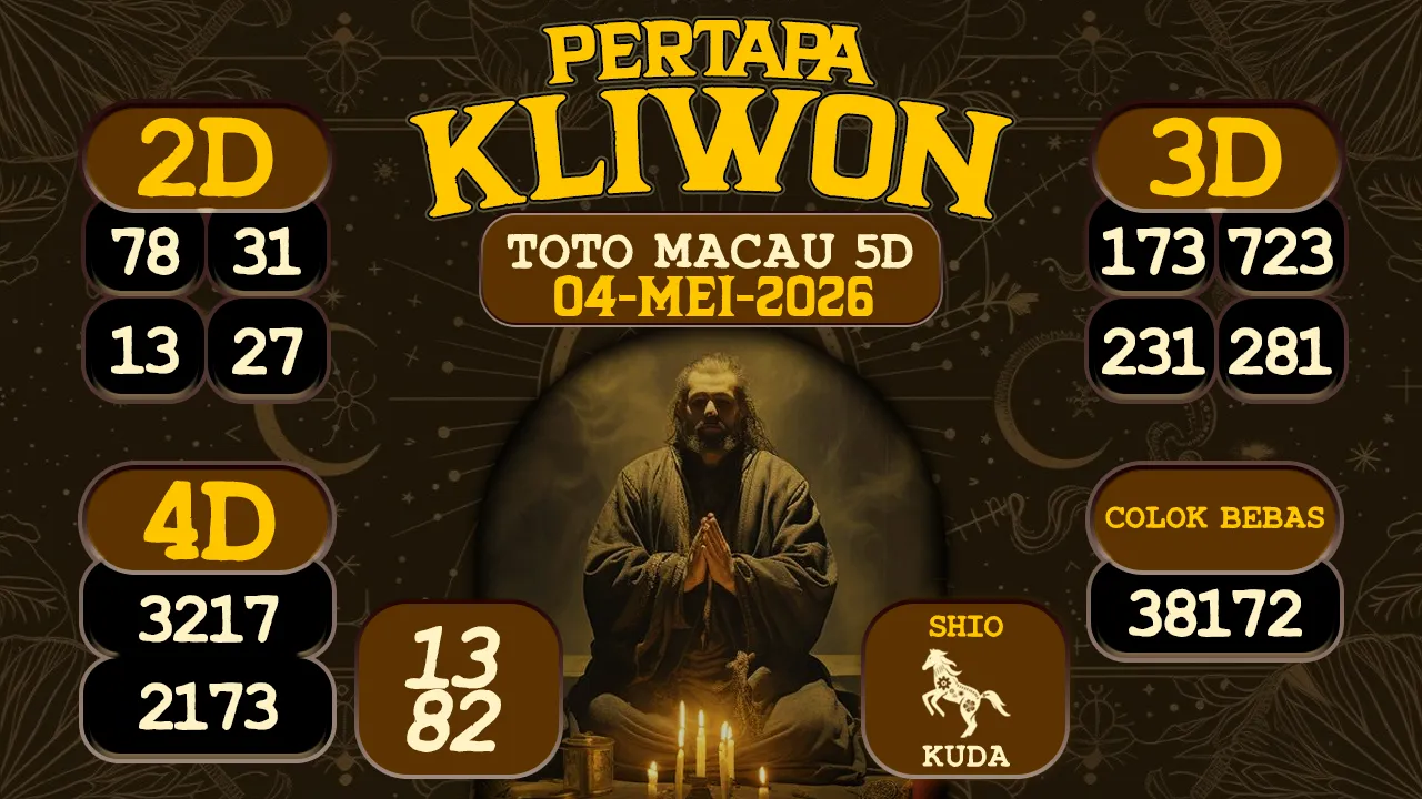 syair Pertapa Kliwon Toto Macau 5D 04 05 2026