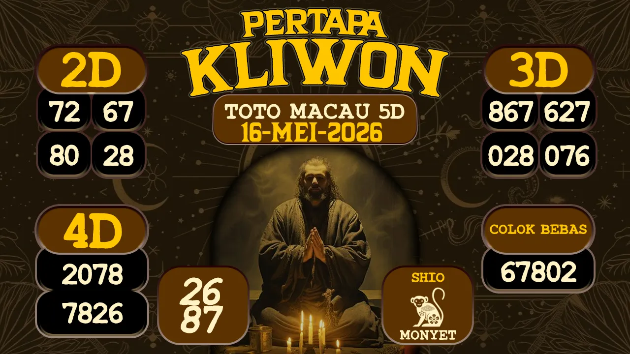 syair Pertapa Kliwon Toto Macau 5D 16 05 2026