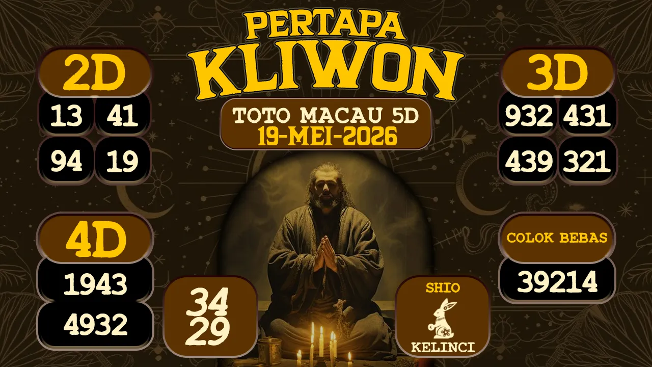 syair Pertapa Kliwon Toto Macau 5D 19 05 2026