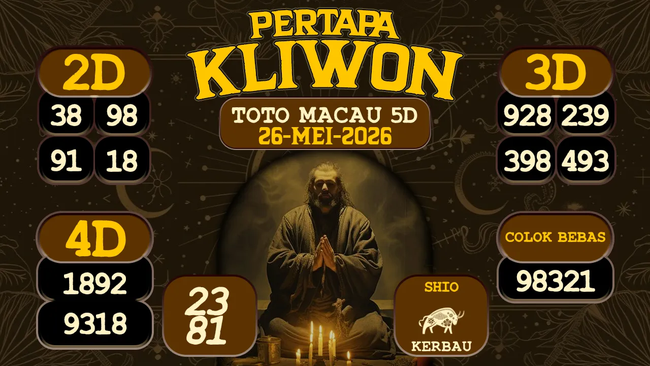 syair Pertapa Kliwon Toto Macau 5D 26 05 2026
