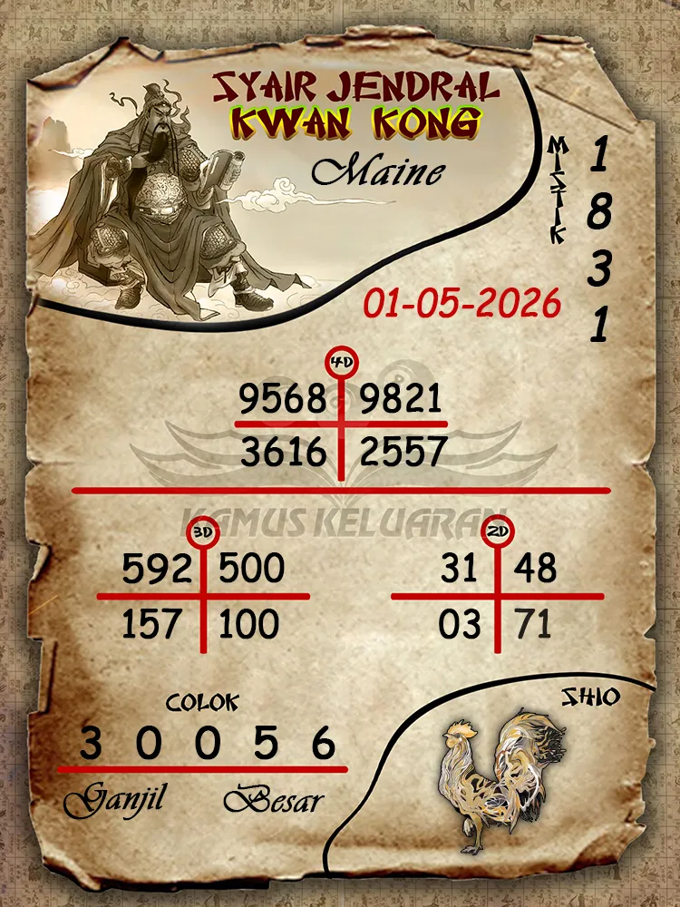 Syair Jendral Kwan Kong Maine 01 05 2026