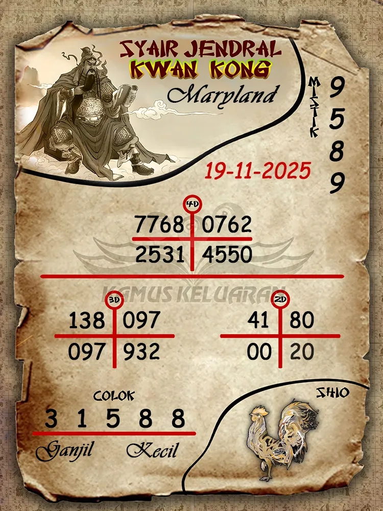 Syair Jendral Kwan Kong Maryland 19 11 2025