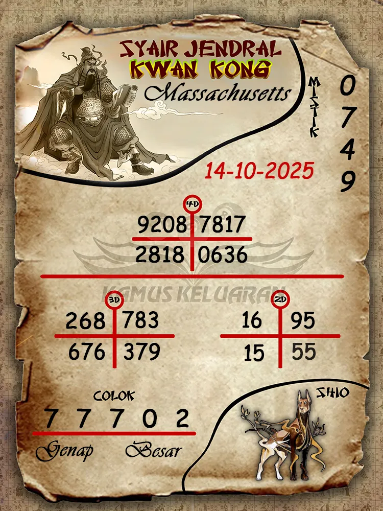 Syair Jendral Kwan Kong Massachusetts 14 10 2025