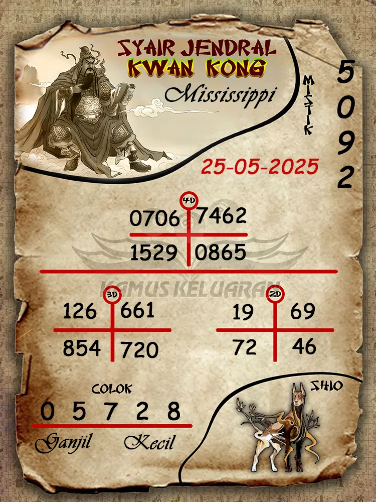 syair jendral kwan kong misssissippi 25 05 2025