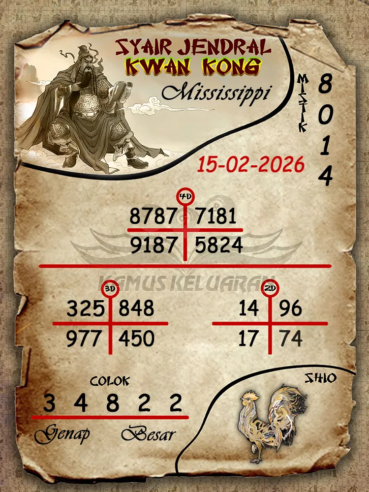 Syair Jendral Kwan Kong Mississippi 15 02 2026