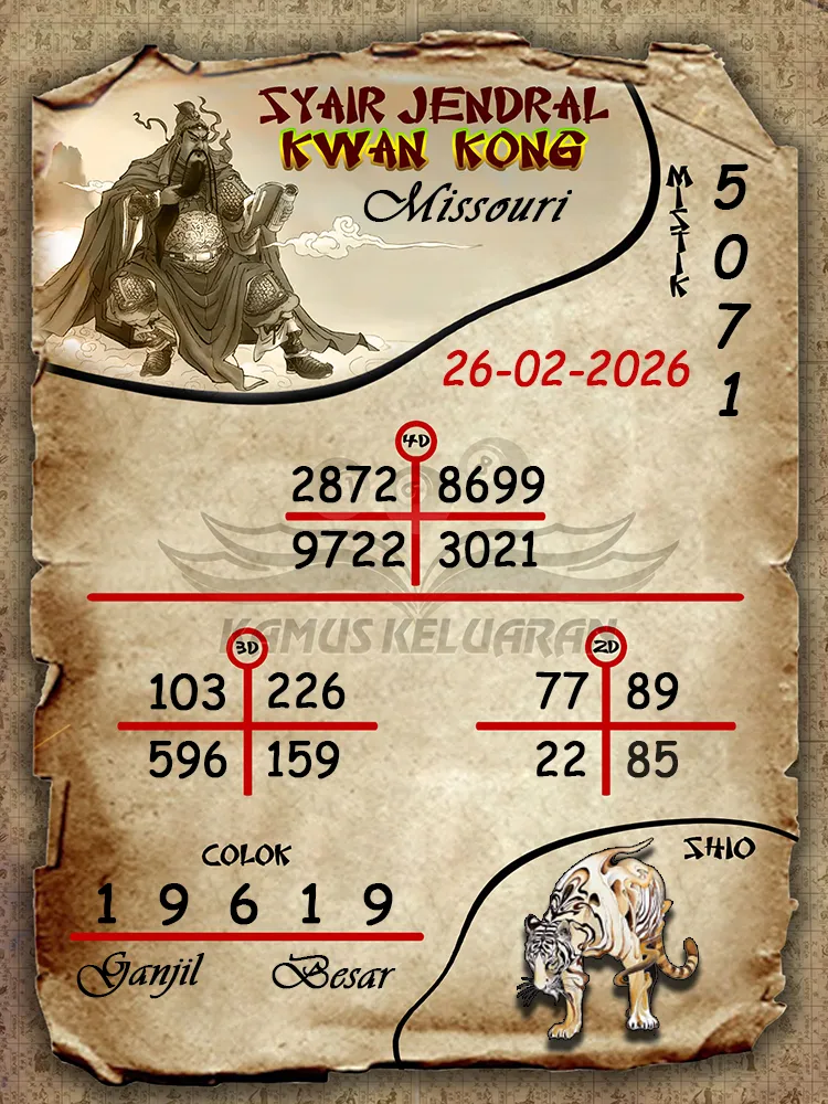Syair Jendral Kwan Kong Missouri 26 02 2026