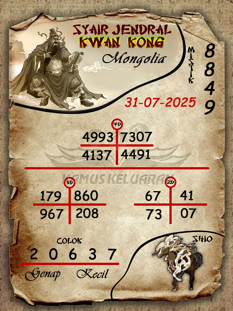 syair jendral kwan kong Mongolia 31 07 2025