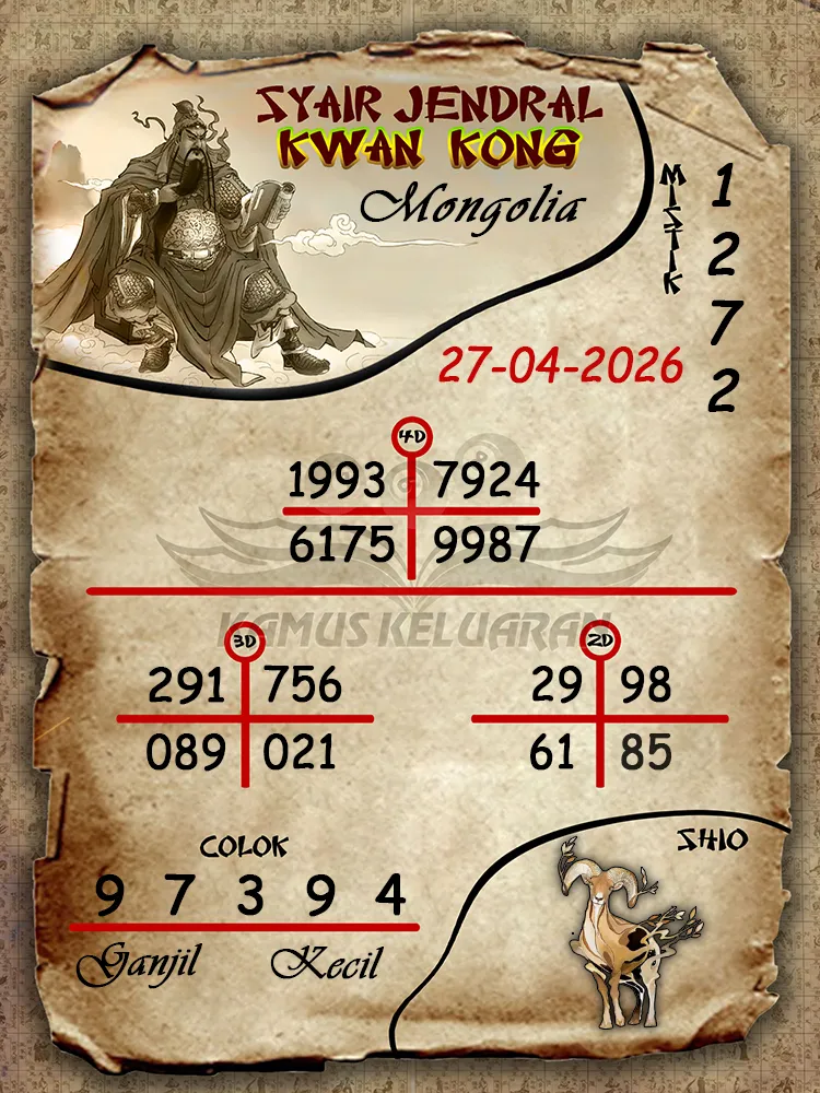 Syair Jendral Kwan Kong Mongolia 27 04 2026