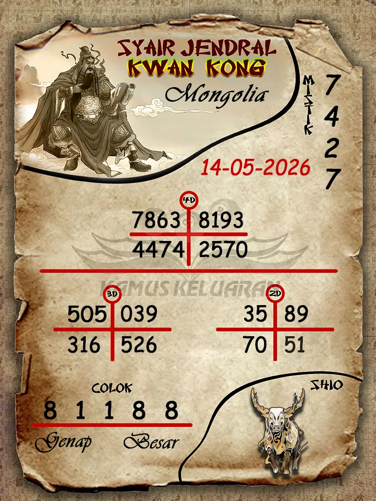 Syair Jendral Kwan Kong Mongolia 14 05 2026