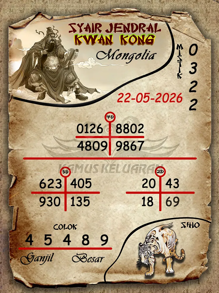 Syair Jendral Kwan Kong Mongolia 22 05 2026