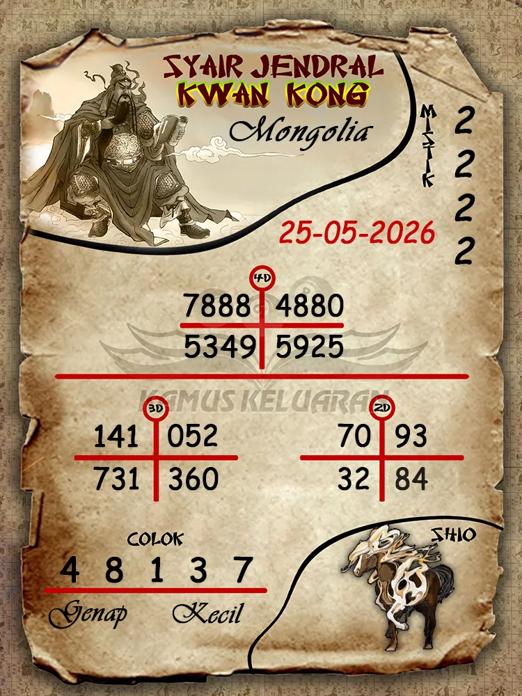Syair Jendral Kwan Kong Mongolia 25 05 2026