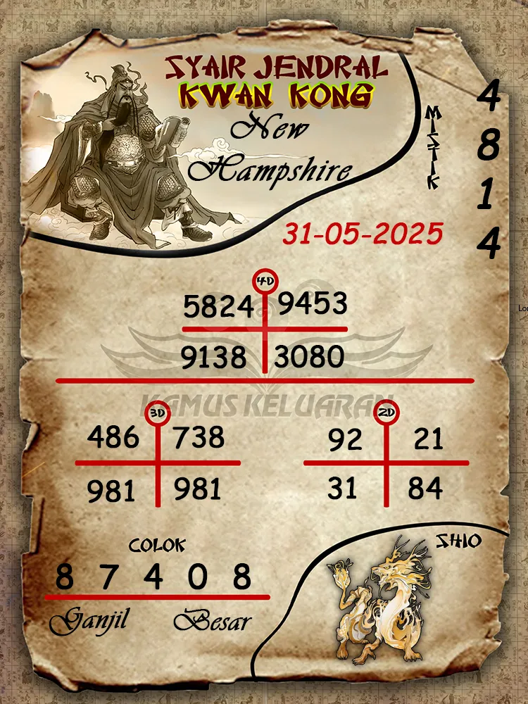 syair jendral kwan kong new hampshire 31 05 2025