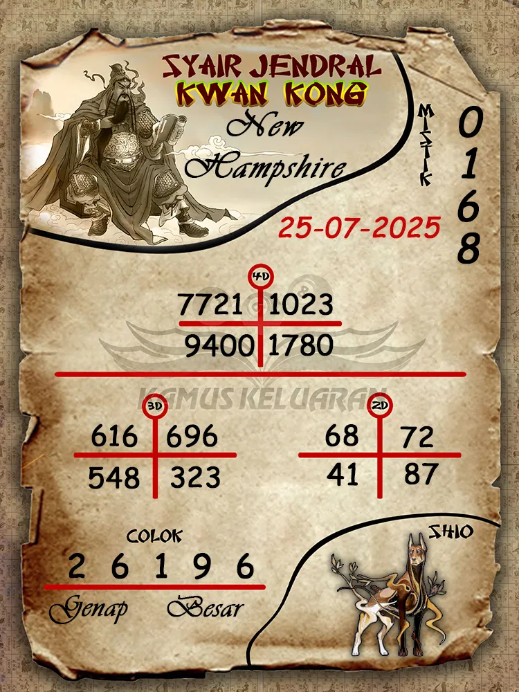 syair jendral kwan kong New Hampshire 25 07 2025