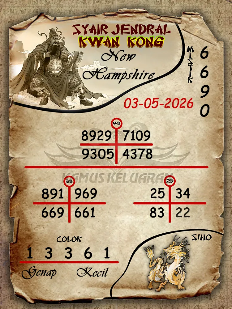 Syair Jendral Kwan Kong New Hampshire 03 05 2026