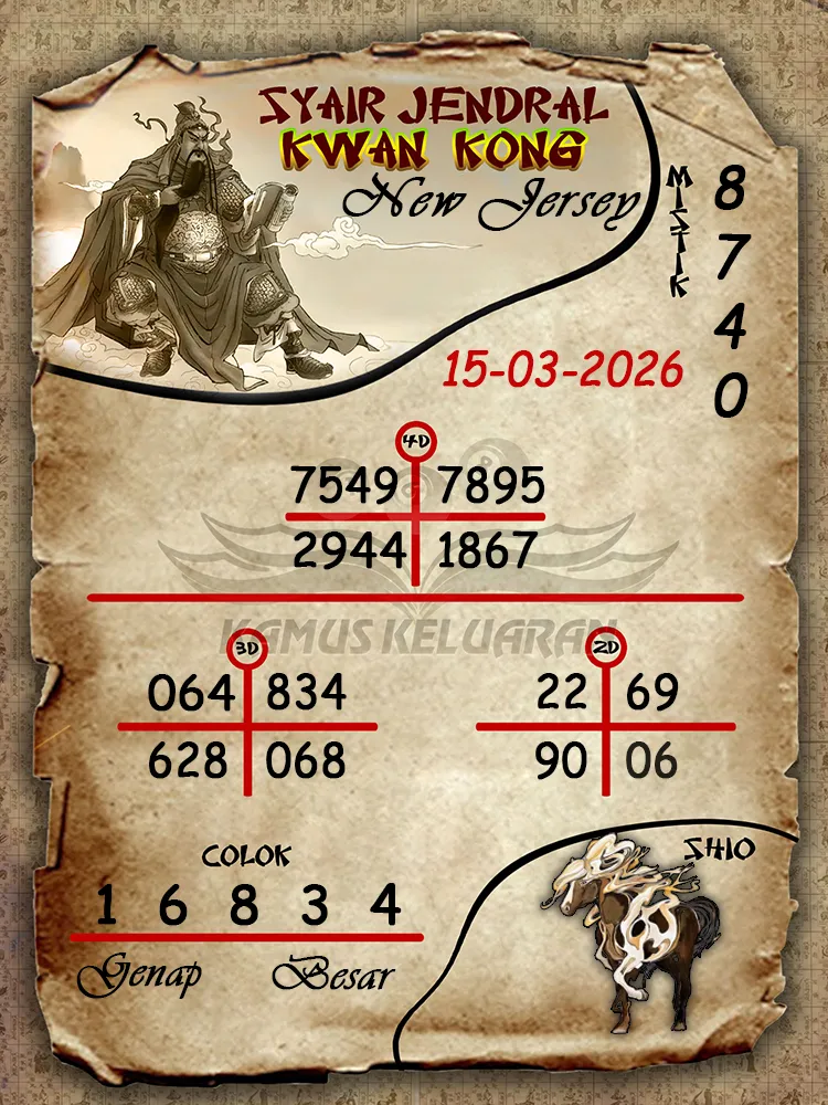 Syair Jendral Kwan Kong New Jersey 15 03 2026