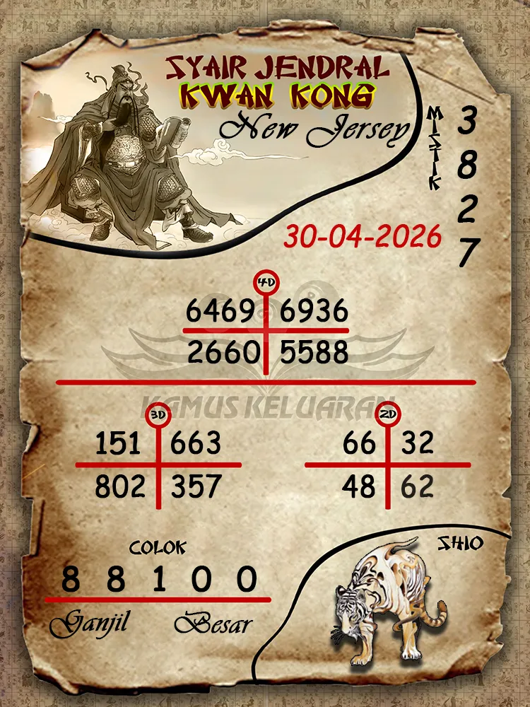 Syair Jendral Kwan Kong New Jersey 30 04 2026