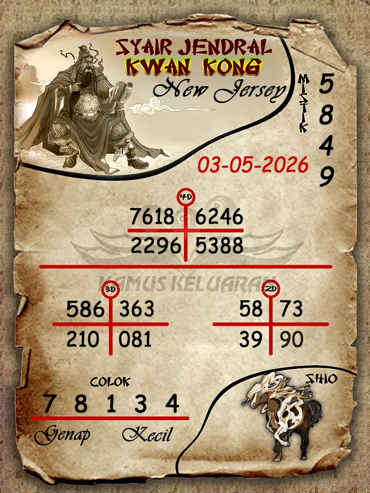Syair Jendral Kwan Kong New Jersey 03 05 2026