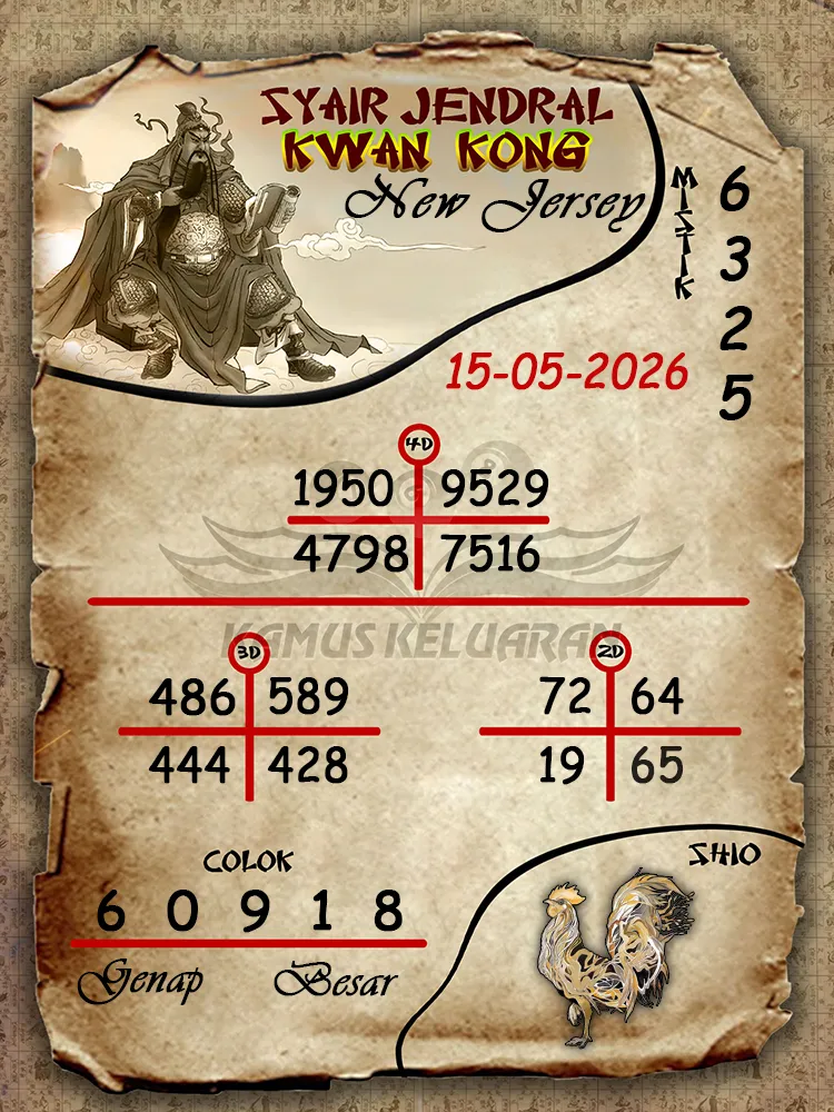 Syair Jendral Kwan Kong New Jersey 15 05 2026