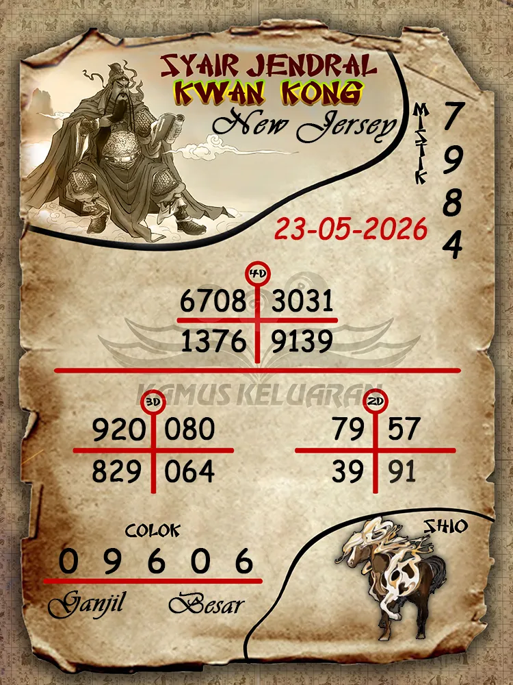 Syair Jendral Kwan Kong New Jersey 23 05 2026