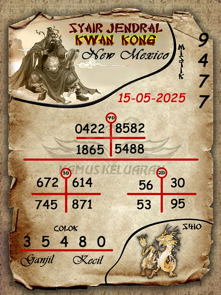 syair jendral kwan kong new mexico 15 05 2025