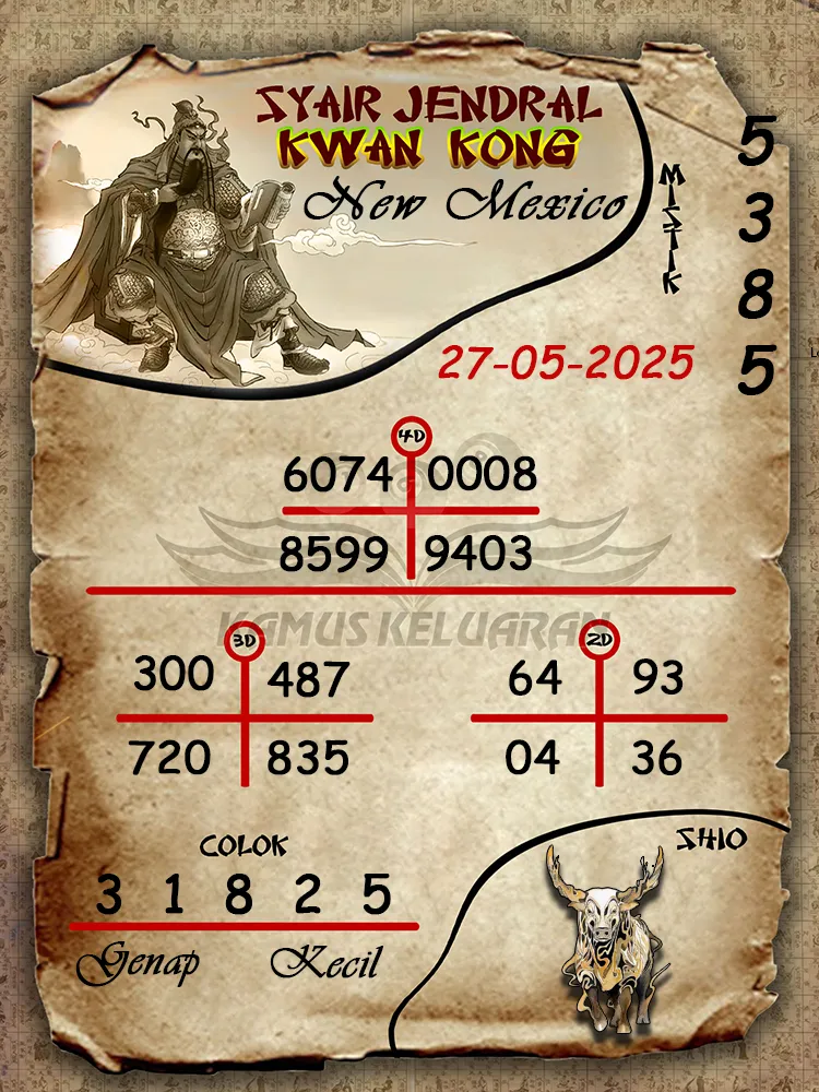syair jendral kwan kong new mexico 27 05 2025