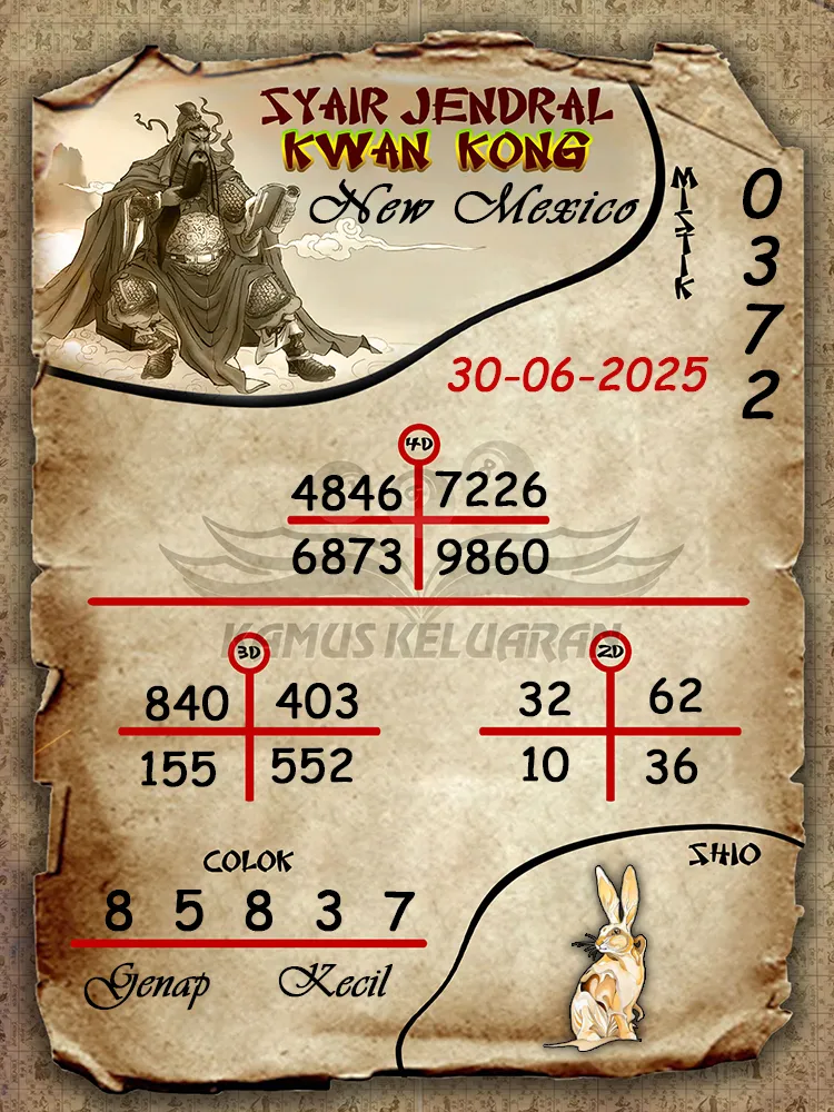 syair jendral kwan kong New Mexico 30 06 2025