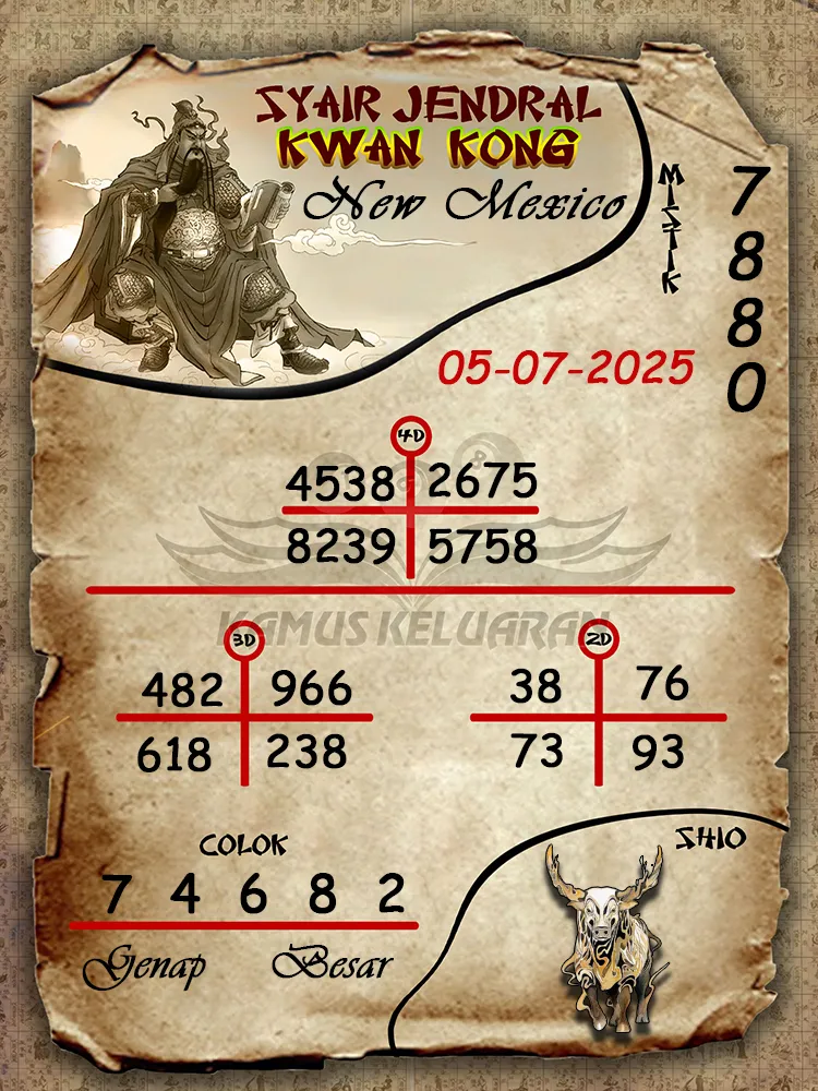 syair jendral kwan kong New Mexico 05 07 2025
