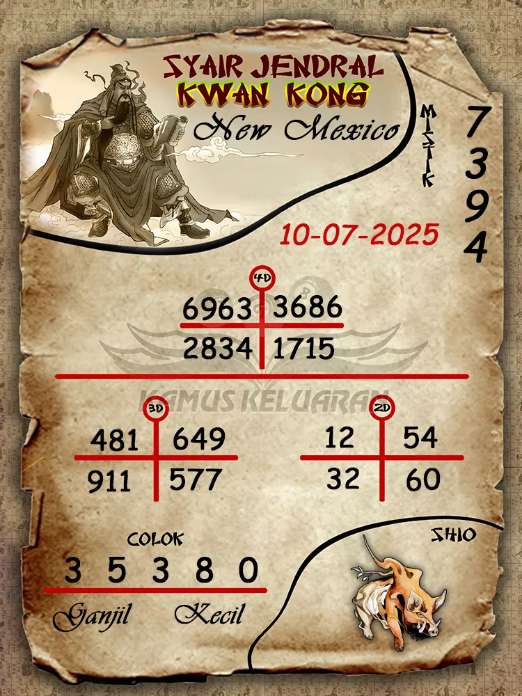 syair jendral kwan kong New Mexico 10 07 2025