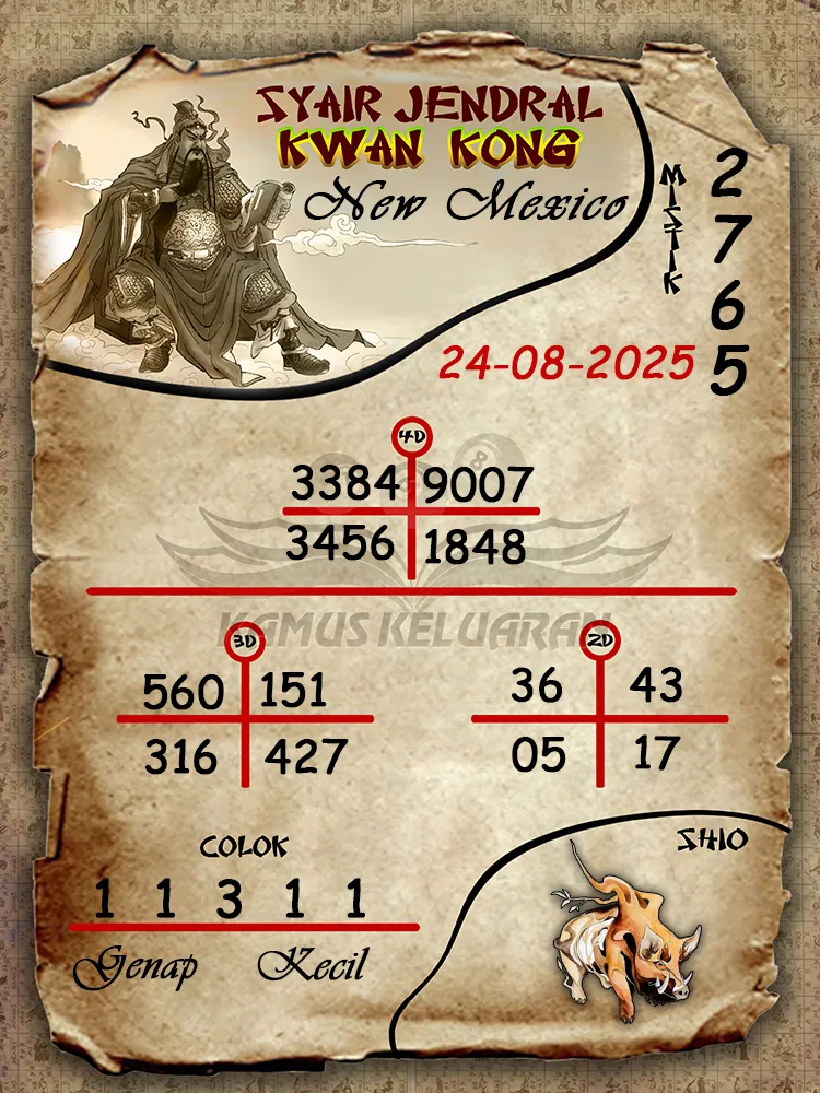 syair jendral kwan kong New Mexico 24 08 2025