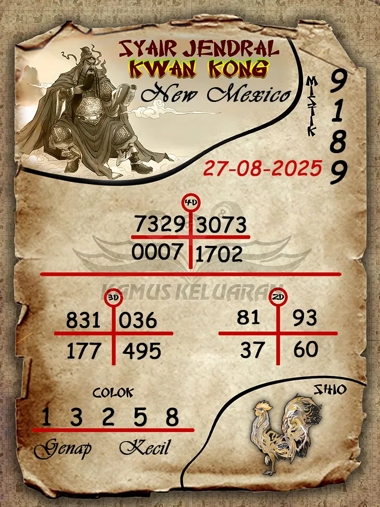 syair jendral kwan kong New Mexico 27 08 2025