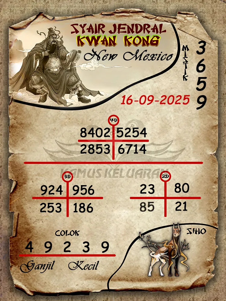 syair jendral kwan kong New Mexico 16 09 2025