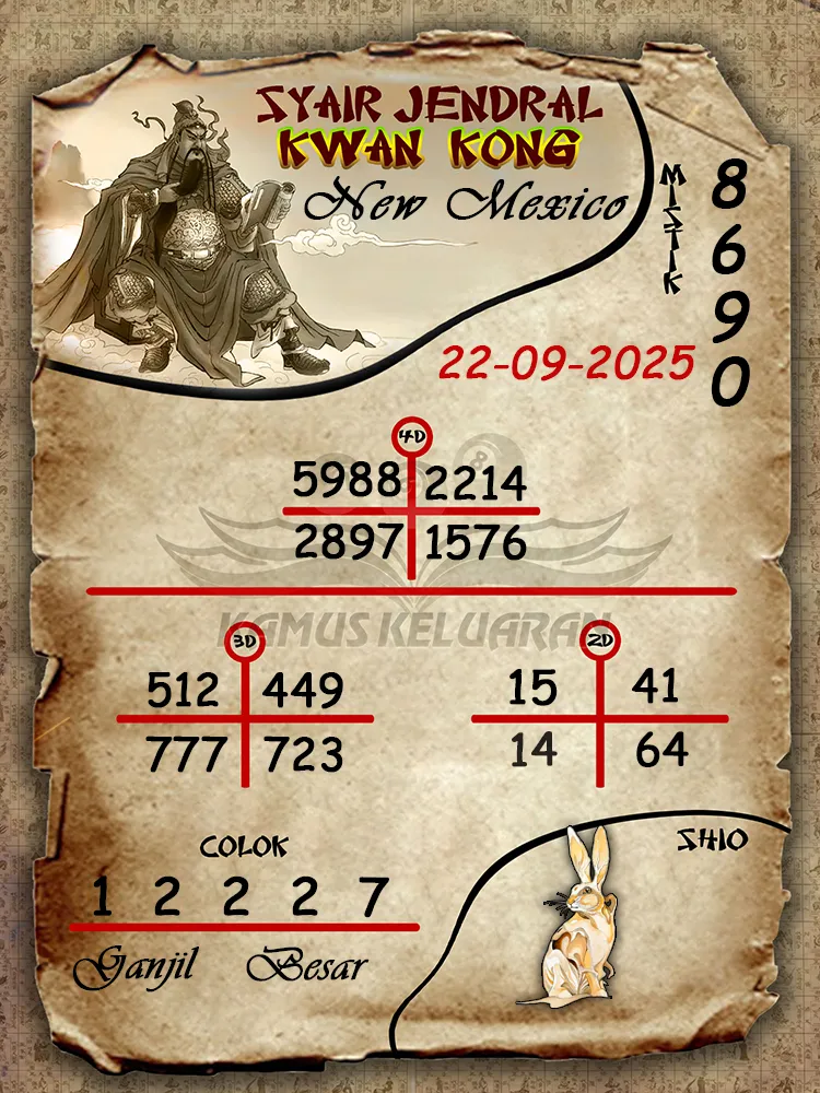 syair jendral kwan kong New Mexico 22 09 2025