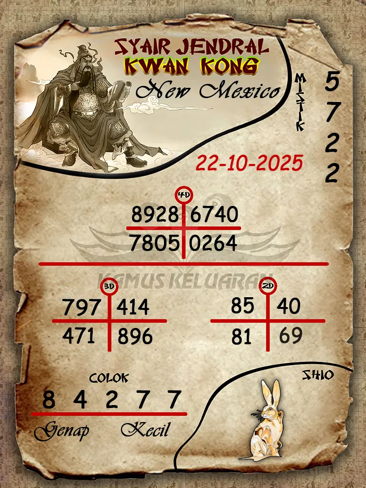 Syair Jendral Kwan Kong New Mexico 22 10 2025
