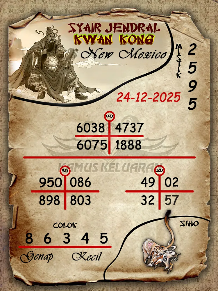 Syair Jendral Kwan Kong New Mexico 24 12 2025