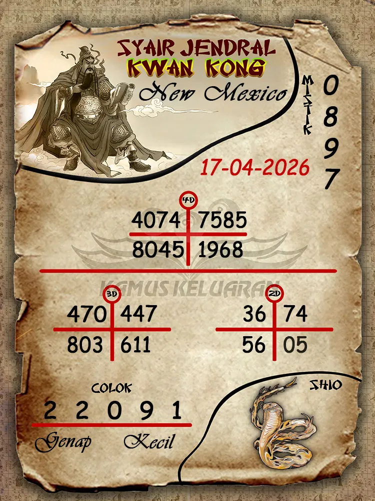 Syair Jendral Kwan Kong New Mexico 17 04 2026