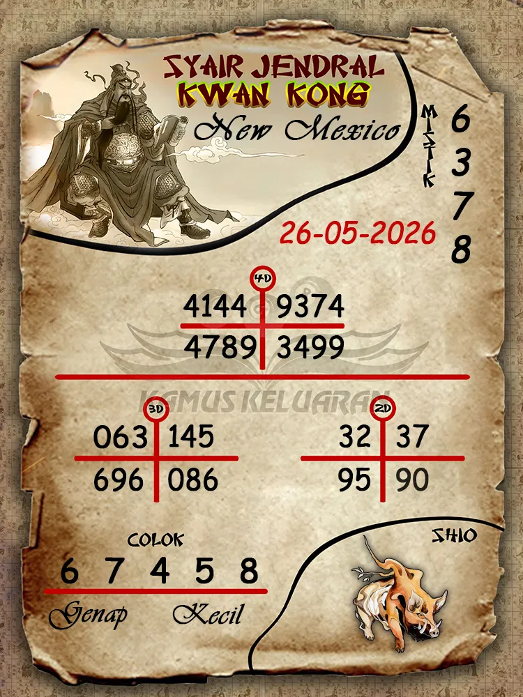 Syair Jendral Kwan Kong New Mexico 26 05 2026