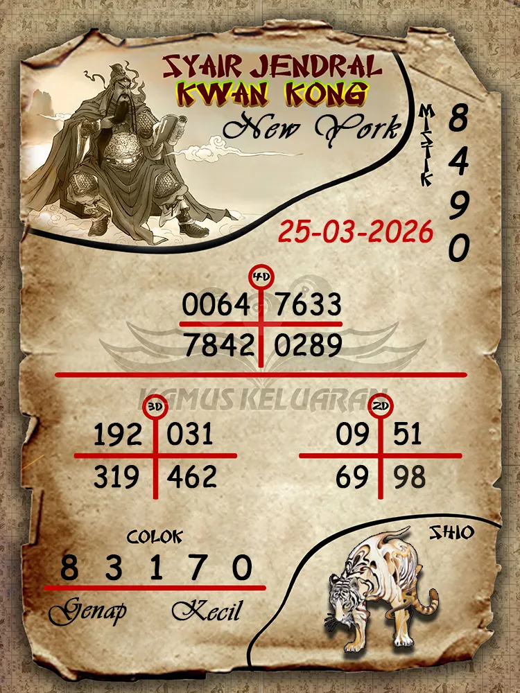 Syair Jendral Kwan Kong New York 25 03 2026