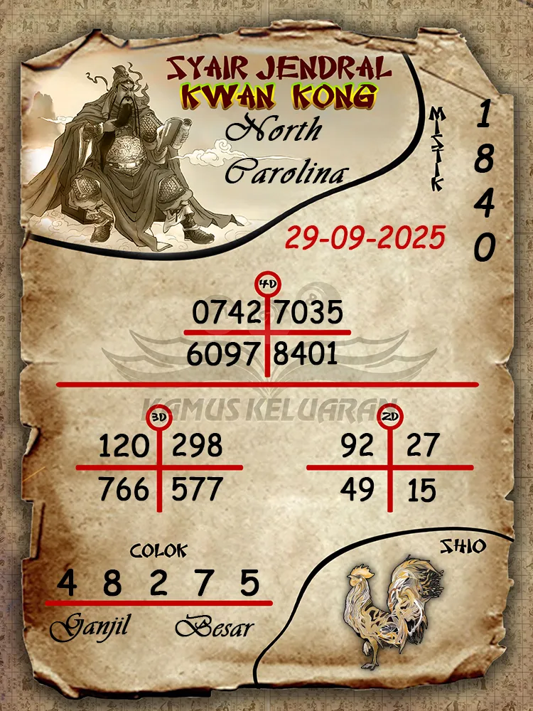 Syair jendral kwan kong North Carolina 29 09 2025
