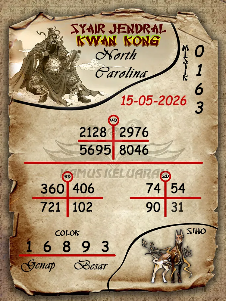 Syair Jendral Kwan Kong North Carolina 15 05 2026