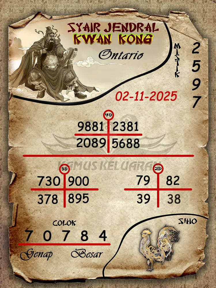 Syair Jendral Kwan Kong Ontario 02 11 2025