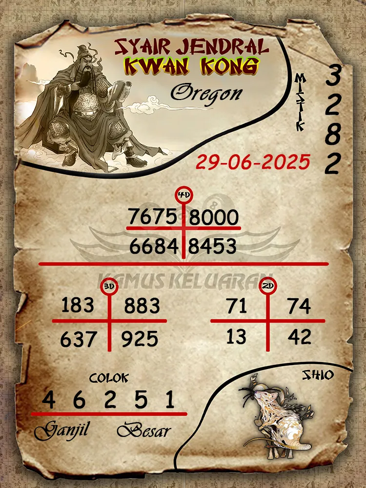 syair jendral kwan kong Fujian 29 06 2025