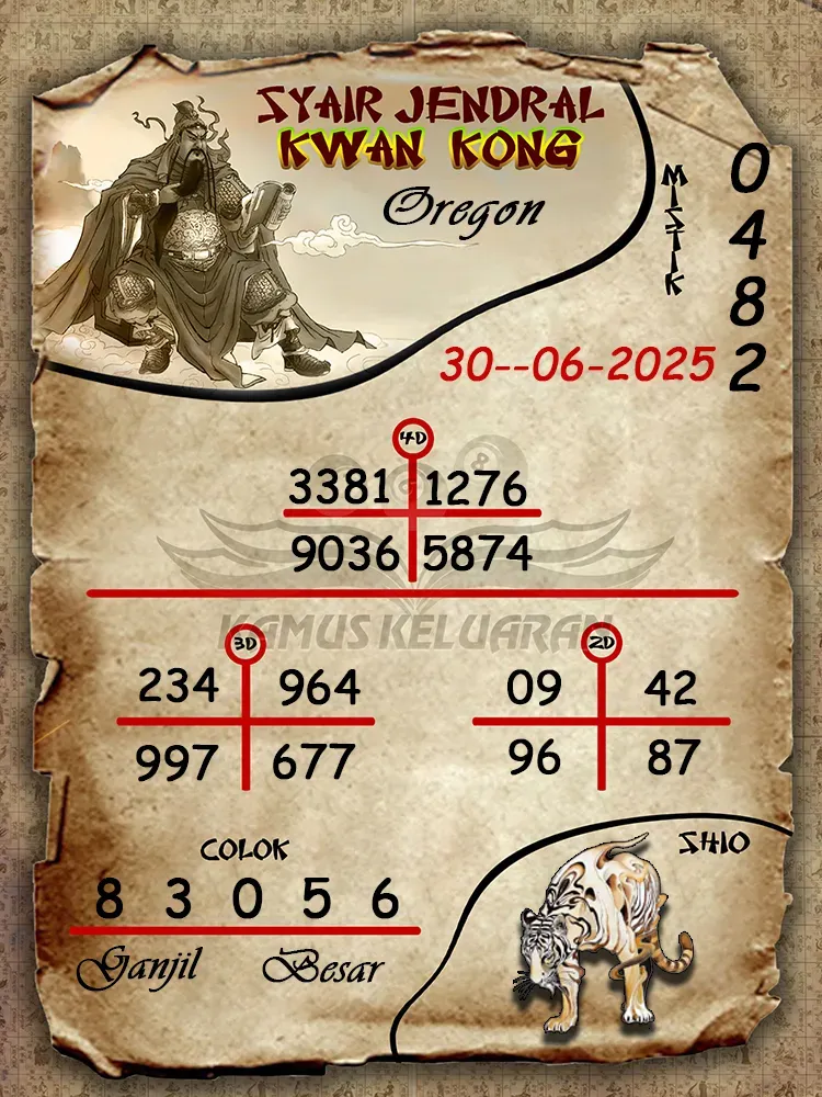 syair jendral kwan kong Fujian 30 06 2025