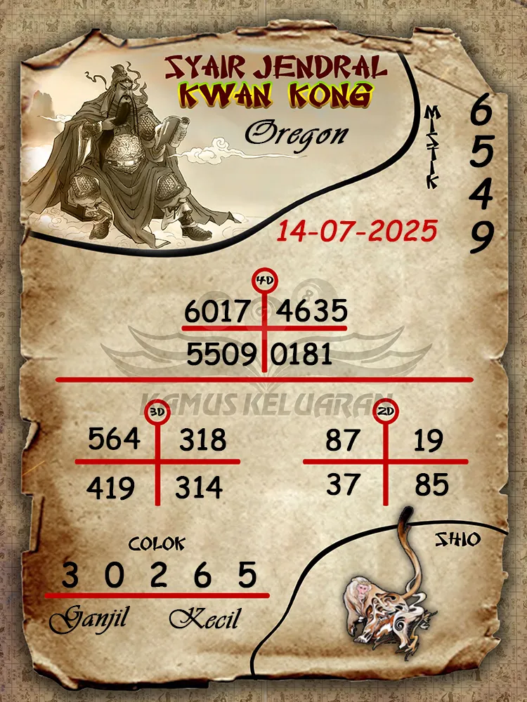 syair jendral kwan kong Fujian 14 07 2025