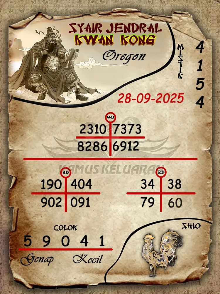 Syair jendral kwan kong Oregon 28 09 2025