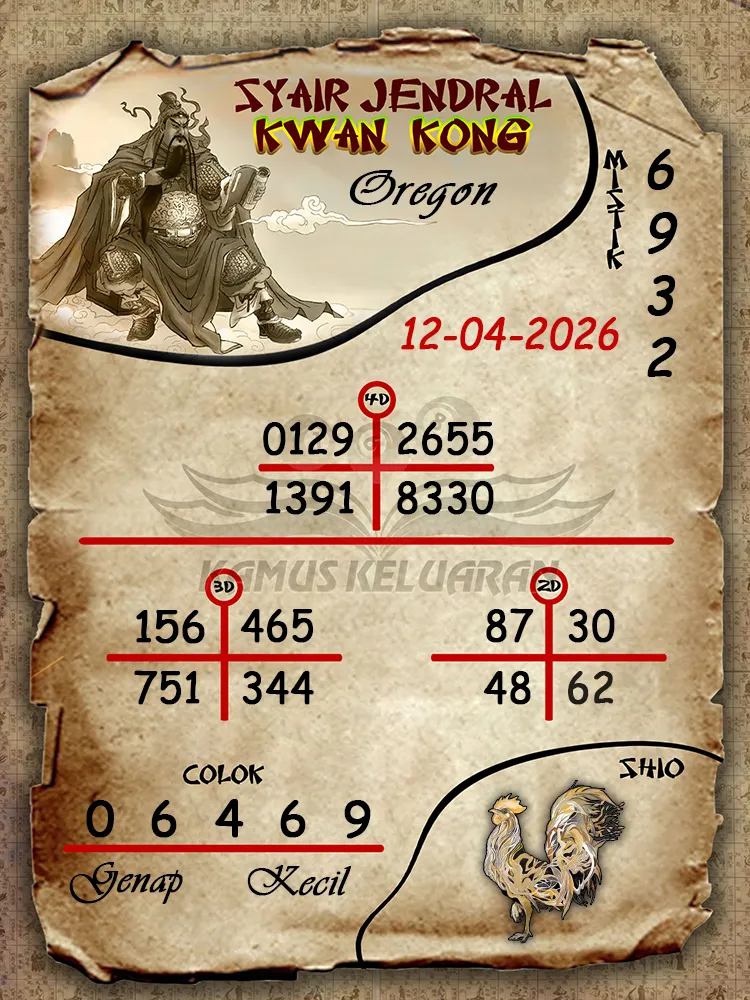 Syair Jendral Kwan Kong Oregon 12 04 2026