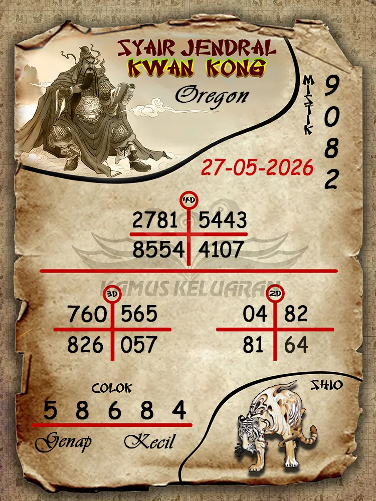Syair Jendral Kwan Kong Oregon 27 05 2026