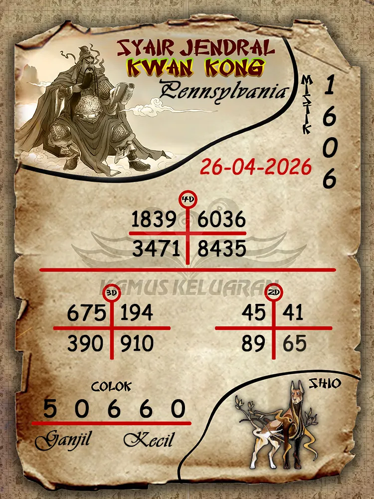 Syair Jendral Kwan Kong Pennsylvania 26 04 2026